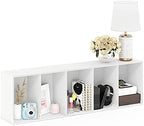Furinno LUDER Book Shelf, 5-Tier Bookshelf, Bookcase with Open Shelves, 9.4 x 15.8 x 52, Easy Assembly, for Living Room, Bedroom, Home Office, White