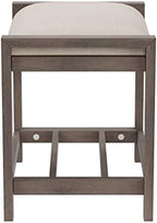 Hillsdale Furniture Amelia Vanity Stool, Antique Gray