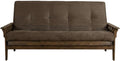 Kodiak Furniture Tucson Full Size Futon Set in Rustic Walnut Finish, Suede Gray
