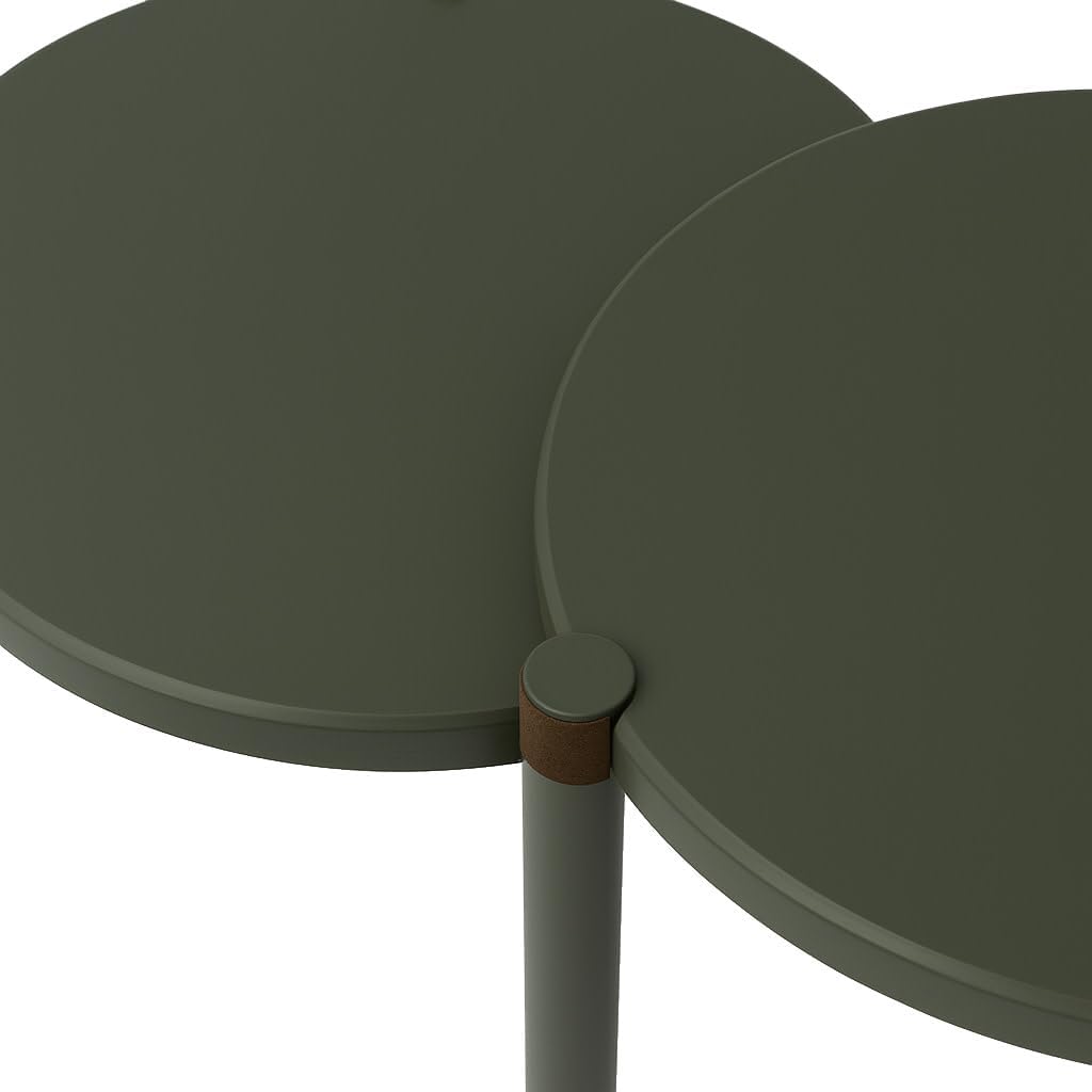 Leick Home Redonda Bay Side Tables 2 Pack, Urbane Bronze, Small Table 21.6 in H x 19.7 in W, Large Table 23.6 in H x 21.6 in W, 228361-BRZ