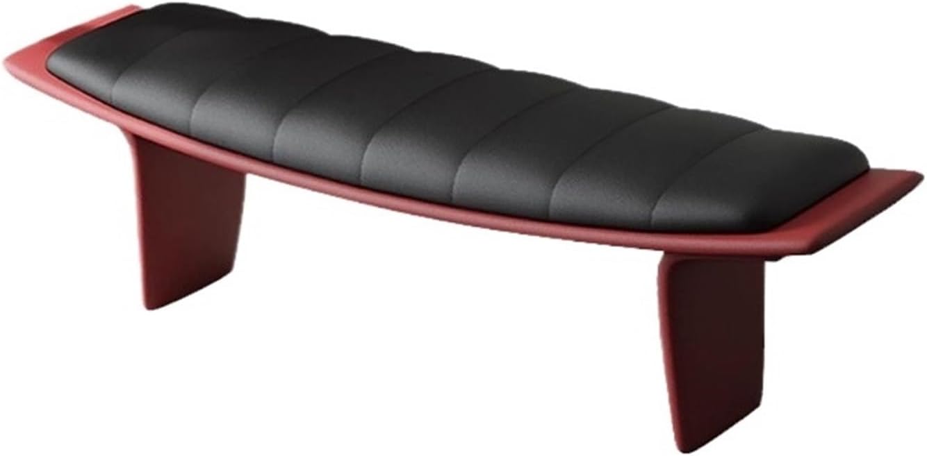 Modern Metal Living Room Shoe Changing Stool Bedroom Leather Upholstered Bed end Entryway(XL)