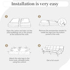 Opoiar Futon Sofa Bed Convertible Memory Foam Couch Bed, Modern Sleeper Sofa with Adjustable Armrests&Backrests, Christmas Futon Sets for Compact Living Spaces Office Dorm Bonus Room,Grey