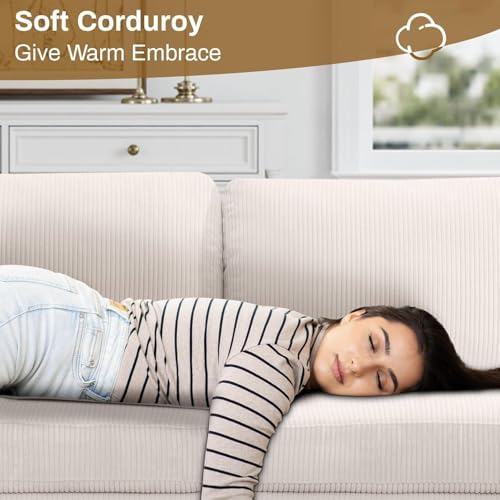 Legend Vansen Oversized Modular Sectional Sofa,U/L-Shaped Corduroy Couch with Ottoman,Deep Seat & Removable Cushion,Easy Assembly for Living Room Apartment