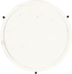 SAFAVIEH Home Collection - Bavaria Side Table, Round White Marble Tray Top with Black Metal Base, Fully Assembled (ACC3729A)