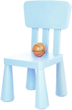 Soerreo Children's Tables and Chairs Kindergarten Baby Study Table and Chairs Plastic Game Table Removable (Chair Light Blue)