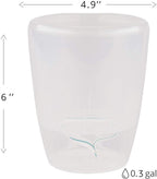 Santino 4.9 Inch ORCHIDEA Self Watering Pots for Orchids in Transparent (Set of 3) - Decorative Wicking Planter with w/Great Aerification, Drainage and Water Level Indicator