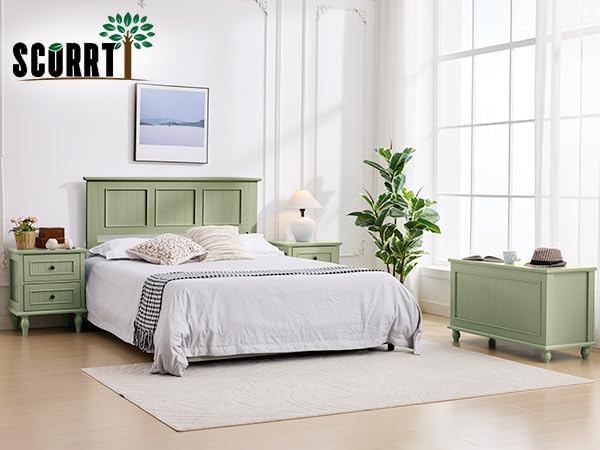 Scurrty Antique Style Storage Bench for End of Bed,Heavy Duty Long Ottoman Bench, Lift Top Storage Chest, Bench for Bedroom, Living Room Entryway (Green)