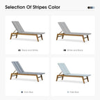 PURPLE LEAF Outdoor Chaise Lounge Chair Wood Grain Aluminum Set of 2, White | 3-Year Color Retention PE Rattan, 2.4" Thickened Aluminum Frame, 16.14" Knee-Friendly Height, French-Inspired Style