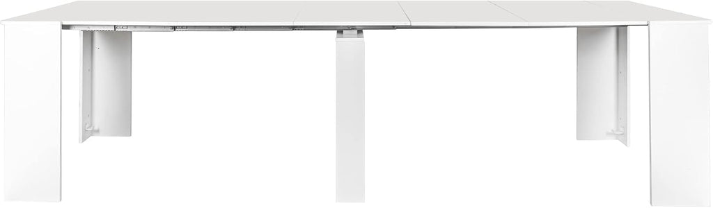 Henf Extendable Console Table with Extension Leaves, White Dining Room Table, 20''-118'' Expandable Dining Table for Living Room, Space Saving Extendable Dining Room Table for 2-12 Person