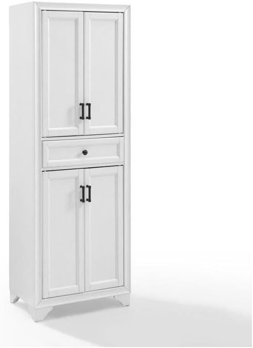 HomeStock White Kitchen Pantry Cabinet - Adjustable Shelves - 67.75" Height - Storage Organizer