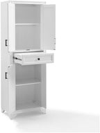 HomeStock White Kitchen Pantry Cabinet - Adjustable Shelves - 67.75" Height - Storage Organizer