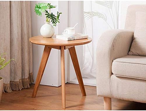 Telephone Table, Side Table,Small Round Table,Living Room Sofa Side Table,Snack Table,Terrace Coffee Table,Telephone Table,2 Sizes,2 Colors(Wood Color-25.59 * 23.62in