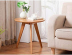Telephone Table, Side Table,Small Round Table,Living Room Sofa Side Table,Snack Table,Terrace Coffee Table,Telephone Table,2 Sizes,2 Colors(Wood Color-25.59 * 23.62in
