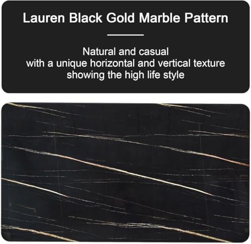 79" Black Dining Table Set for 8,Modern Luxury Dining Table Set with Chrome Gold Legs, Faux Marble Kitchen Table with 8 Black Gold Chairs for Kitchen and Dining Room