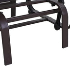 Outsunny Outdoor Glider Chair, Smooth Gliding Mechanism, Brown | Gliders for Outside Patio, Lightweight Construction, Backyard