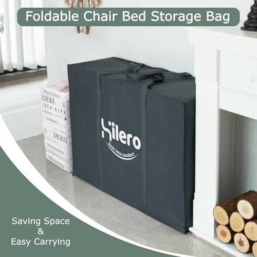 Folding Sofa Bed, Convertible Sleeper Chair Bed, Floor Sofa with Bag | Fold out chair bed/ couch bed, Foam floor futon sofa bed with pillow for guest/ visitor use as temporary floor bed, for adult