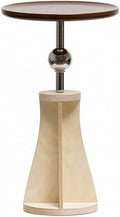 Movable Small Side Table for the Living Room or Bedside—Suitable for Displaying Ornaments; Features a Wooden Base
