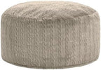 Large Bean Bag Chairs 3FT Big Adults BeanBag Chairs with Filler Memory Foam | Luxurious Braided Fabric,Washable Removable Cover,Comfy Bean Bag with Filling Lounging Gaming Bedroom Dorm Room | Brown 3FT