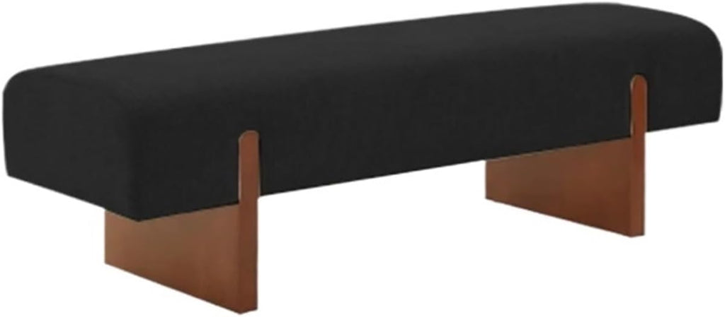 Modern Wooden Bed end Bench Dining Table Upholstered Shoe Changing Dressing Room Rest Area Entryway(Large)