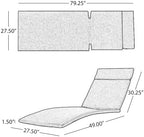 52005.00CUSH-CAR (2PCS) Salem Outdoor Chaise Lounge Cushion (Without Chaise Lounge) (Blue)