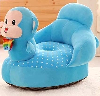 Soft Plush Cushion Or Rocking Chair, Couch For Use For 1-5 year (monkey Large Sofa),blue