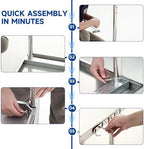 Stainless Steel Table, Stainless Table for Prep & Work 30x18x33 Inch, Commercial Metal Table for Restaurant Kitchen Hotel Garage