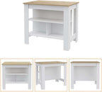 5-Shelf 4-Door Kitchen Set with Island and Wall Cabinet | Includes 5 shelves and 4 doors for expanded storage capacity