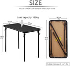 KAIHAOWIN Folding Table Chair Set, Black Vinyl Folding Card Table Chair, No Assembly Required Lightweight Foldable Table Chair Set for Everyday Use Indoor/Outdoor/Camping