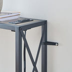 Gewudraw 70" Sofa Table Behind Couch with Socket-Narrow Console Table | Industrial Style, Long Skinny Design,Couch Table For Hallway,Living Room,Bedroom, Built-In Power Outlets & USB, 172cm Length