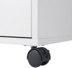 Furnifact White Storage Cabinet, Contemporary Pantry Organizer, Durable Composite Wood Finish, Space-Saving Design for Kitchen, Utility Room, Home Storage