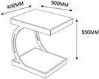 Telephone Table, Sofa Side Table,Coffee Table,Corner Table,Bedroom Bedside Table,Storage Shelf,Telephone Table,Tempered Glass Table Top(White