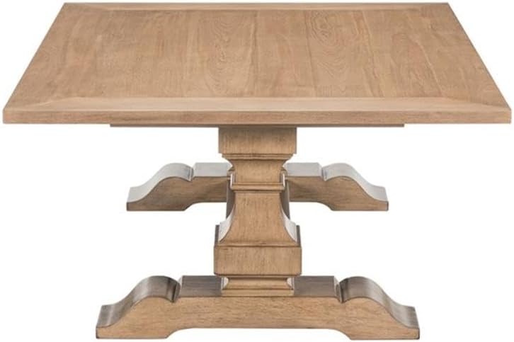 Pemberly Row 3 Piece Cocktail Table Set, Rubberwood and Rustic Birch Veneers, Camel Beige Finish, Includes Rectangular Coffee Table and 2 End Tables, Storage Drawer, Open Shelf, Traditional Living