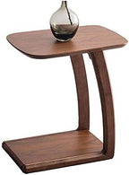 Telephone Table, All Solid Wood Side Table/Telephone Tables,C Sofa Side Table,Removable End Tables Living Room,White/Wood(Color:Walnut,Size:20.4714.1722.44in)