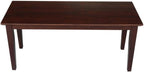 IC International Concepts, Shaker Styled Bench , 450lbs wt capacity, Solid Real Wood, Sturdy Parawood, Rich Mocha