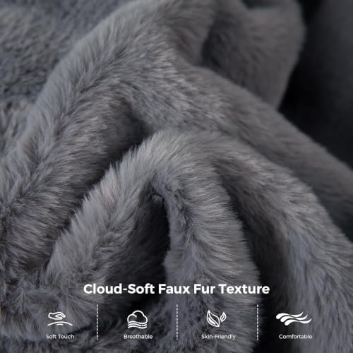 MAXYOYO Bean Bag Chair, Soft Bean Bag Sofa with Supportive Foam Filling | Plush Bean Bag Sofa with Supportive Foam Filling, Floor Sofa Seat with Side Pocket and Washable Cover, Dark Grey, 3FT