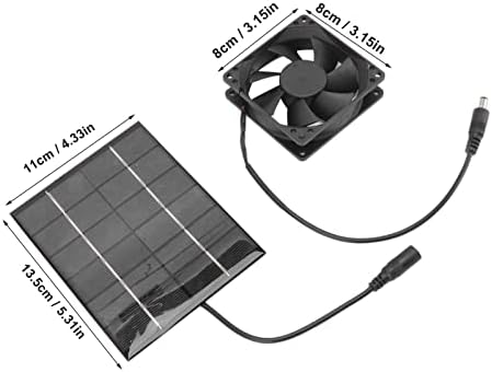 Solar Panel Fan, 2W Greenhouse Ventilation Solution Exhaust Air Ventilation Heat Dissipation Tool, Solar Panel Powered Fan Mini Ventilator, Solar Fan Exhaust Fan, For Greenhouse Shed