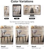 Dining Chairs Set of 4, Modern Upholstered Fabric Dining Chairs | Thick Padded Seat, Textured Fabric, Curved Back, Metal Frame, Dining Room, Kitchen, Breakfast Nook, Restaurant, Soft Gray
