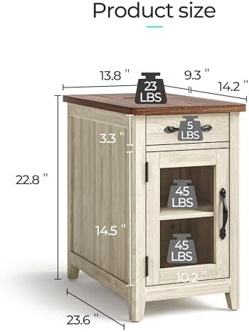 LINSY HOME Living Room Table Sets 4 Piece with TV Stand, Farmhouse TV Stand for 65 Inch TV, Coffee Table with Drawers, Two End Table with Charging Station, Washed Gray