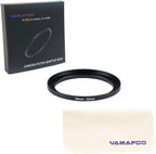 YAMAFOO 46mm to 52mm Step-Up Ring/Step Down Rings Filter Adapter for All Brands UV ND CPL Metal Ring Step-Up Rings Adapter Filter,Black (46-52)