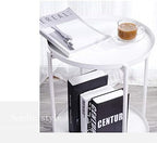 Telephone Table, Tray Metal End Table,Side Table Round Tray,Removable Tray Outdoor & Indoor Drink,Snack Coffee Table,Telephone Table,3 Colors,2 Layers (Color:White,Size:1