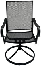 Patio Swivel Chairs Set of 4, Metal Swivel Rocker Chair, All-Weather Outdoor Dining Chairs with High Back, Porch Chairs for Lawn, Porch, Garden
