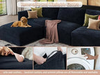 EASE MOOSE Oversized Sectional Sofa, L Shape Modular Deep Seat Couch | Extra large Sectional Wide seats,Comfort Modern Cloud Modular Sectional sofa With console,Removable washable