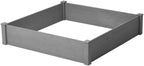 Heavy-Duty Outdoor Storage Cabinet with Metal Top and Weather-Resistant Wood Construction for Patio, Yard, and Garden Use (48" Raised Garden Bed)