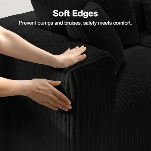Novilla Modular Sectional Sofa, Modern Cloud Sectional Couch with Smarts Coil® Support, Upholstered Couch for Living Room Apartments Bedroom, No Assembly Required (Armless Chair)