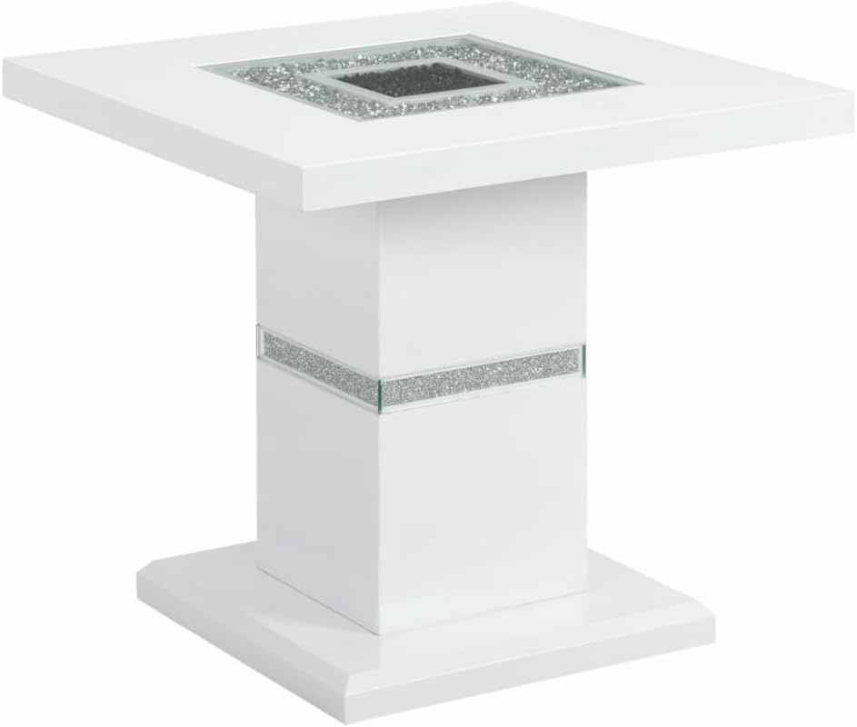 Global Furniture USA Monaco White End Table