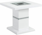Global Furniture USA Monaco White End Table