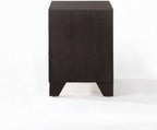 Nightstand with 2 Drawers in Espresso Finish,for Small Spaces