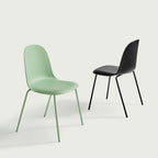 Green Dining Chairs Set of 4, Plastic Stackable Kitchen Chairs, Classic Indoor/Outdoor Chair with Metal Legs for Dining Room, Kitechen, Cafes, Restaurants