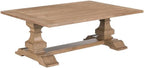 Pemberly Row 3 Piece Cocktail Table Set, Rubberwood and Rustic Birch Veneers, Camel Beige Finish, Includes Rectangular Coffee Table and 2 End Tables, Storage Drawer, Open Shelf, Traditional Living