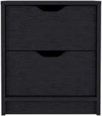 2 Drawers Nightstand, End Table, Side Table Pull Out System,for Small Spaces